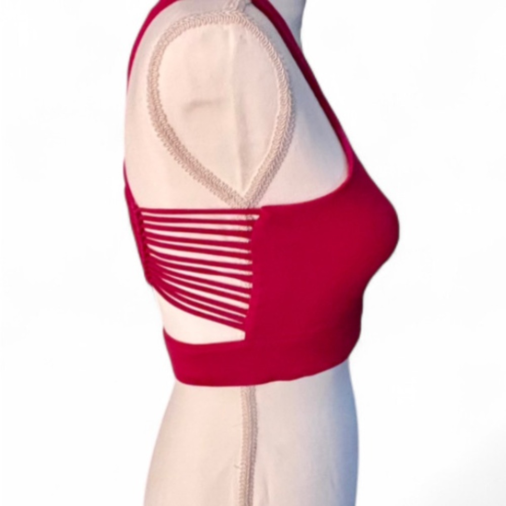 Carbon38 Vibrant Red Sports Bra - Picture 7 of 10